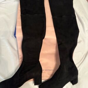 Stuart Weitzman black suede boots
